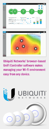 Ubiquiti Networks’ browser-based UniFi Controller software makes managing your Wi-Fi environment easy from any device.